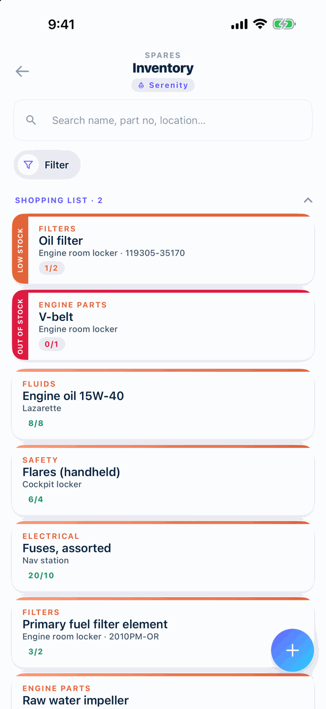 App screen S-13